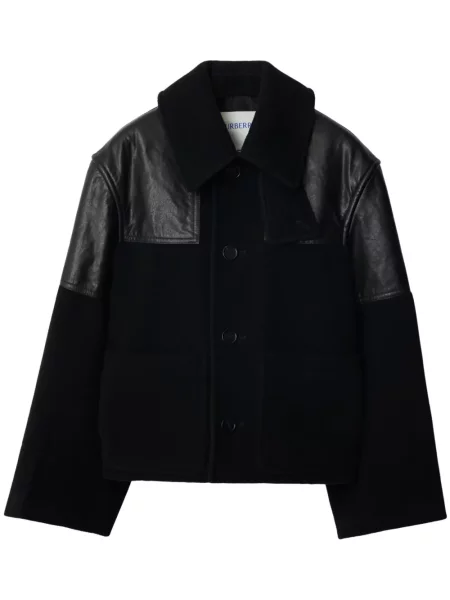 Geanta de piele Burberry negru