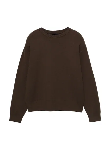 Pull&Bear Pulover ciocolatiu