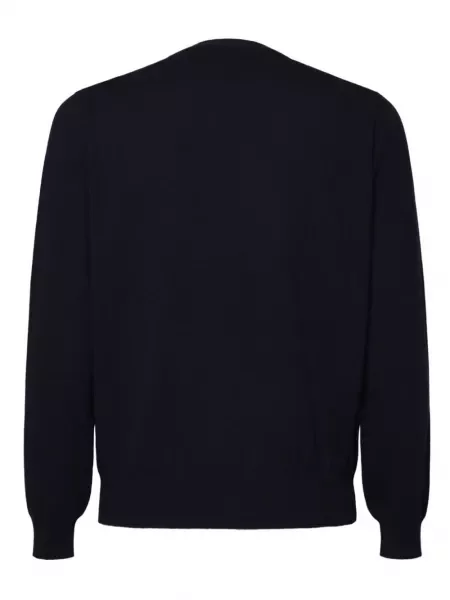 Pulover Loro Piana cu decolteu rotund albastru