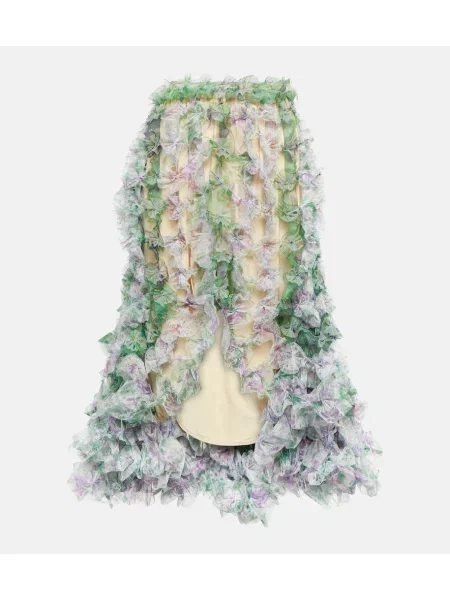 Asimetrično midi krilo Susan Fang iz tila