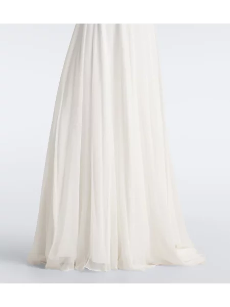 Μεταξωτή φόρεμα Jenny Packham λευκό