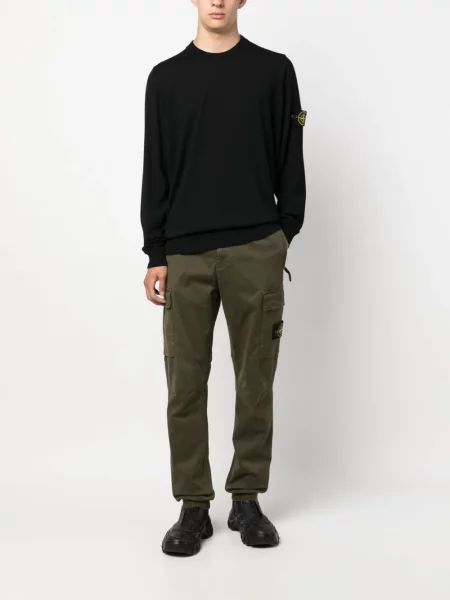 Kūginis cargo stiliaus kelnės Stone Island akmenys žalia