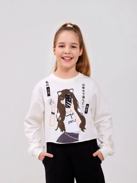 Дитячий Світшот SMIL молочний