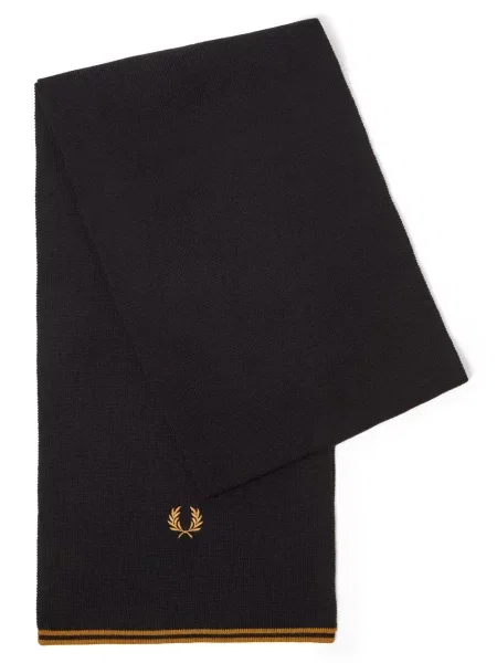 Fred Perry szalik z wełną czarna