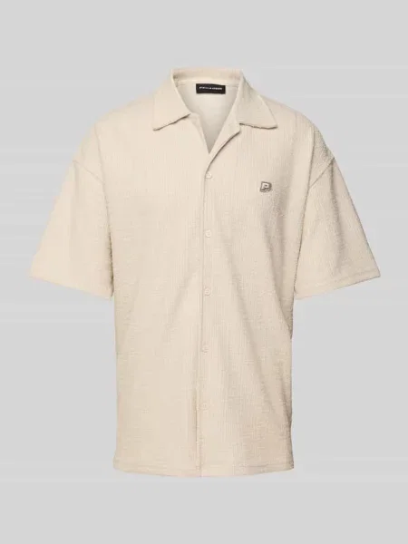 Koszula casualowa o kroju regular fit z wyhaftowanym logo model ‘LIBCO’ Pegador beżowa