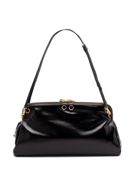 Geanta de piele Miu Miu din piele negru