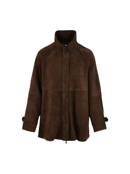 Kurtka The Jackie Leathers zamszowa brązowa