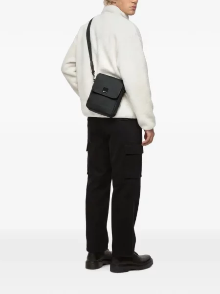 Geantă Karl Lagerfeld Jeans din piele negru