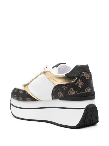 Sneakerși Guess cu platformă alb