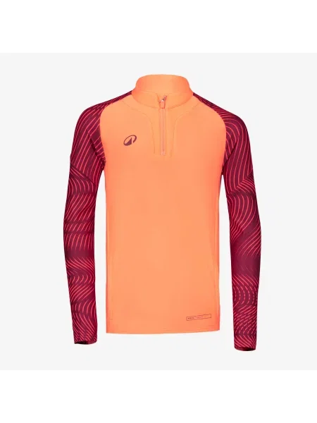 Bluza piłkarska na krótki dla dzieci Kipsta Viralto Wavy Club pomarańczowa
