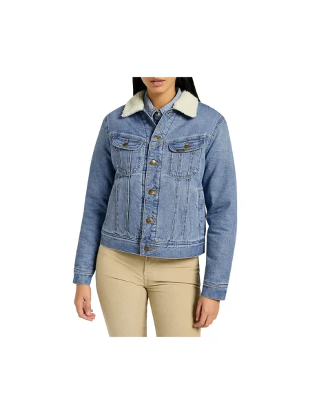 Kurtka Lee Sherpa Rider Jacket Blue Voyage XS niebieska