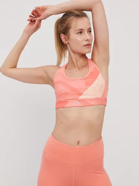 Sportovní podprsenka Reebok vzorovaná oranžová