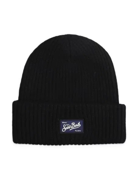 Saint Barth Akcesoria Mężczyzna ONE SIZE Wełna Berry Beanie czarny