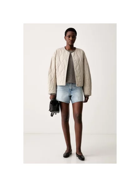 Sweter o kroju loose fit z czystej wełny Marc O'polo beżowy