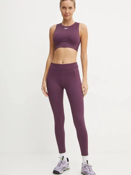 Топ для тренувань Reebok Contour Crop бордовий