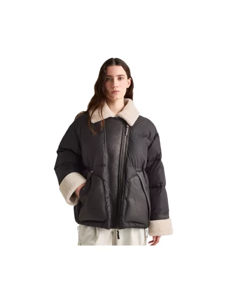 Kurtka skórzana Parajumpers czarna