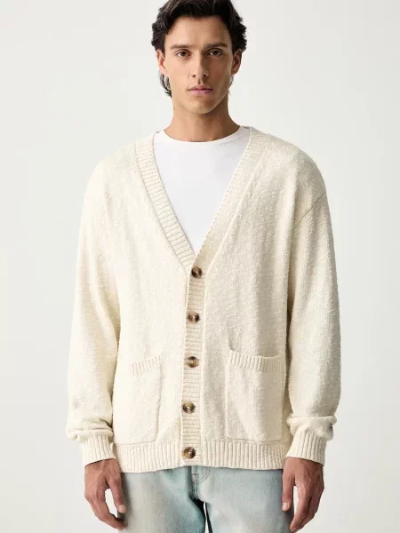 Guess Jeans cardigan pentru bărbați din bej