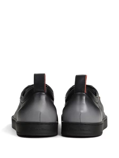 Gradient sneakers Santoni με κορδόνια με δαντέλα μαύρο