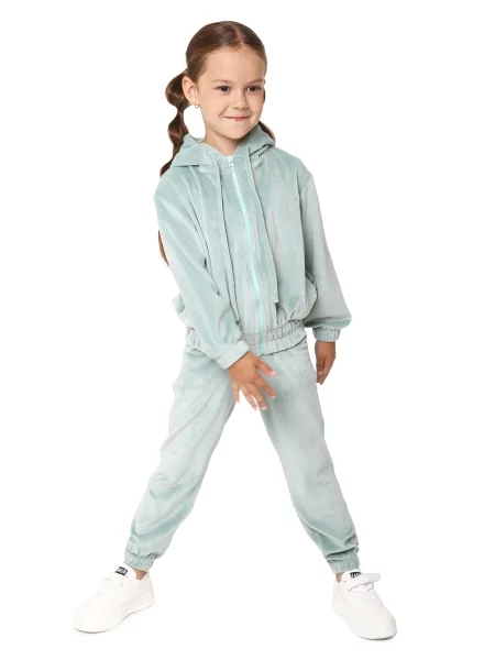 Велюровий Дитячий Спортивний костюм Timbo м'ятний