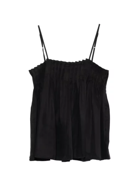 Top Eleh plisat negru
