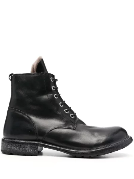 Botine Moma cu șireturi din piele
