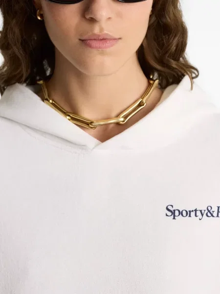 Hoodie Sporty & Rich με σχέδιο λευκό