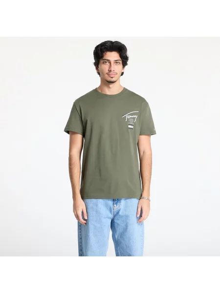 Тениска Tommy Jeans с принт зелено
