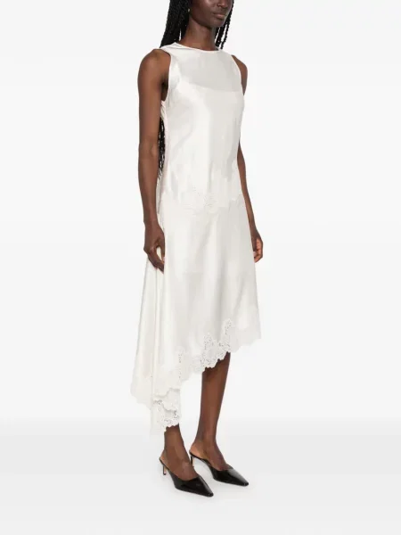 Rochie midi Sandro asimetrică din dantelă