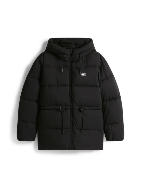 Tommy Jeans Geacă de iarnă gri / negru alb