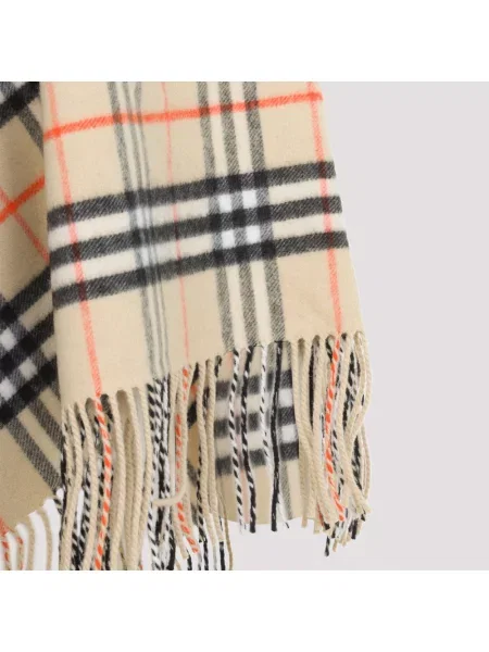 Kurtka Burberry z frędzli z kaszmiru beżowa