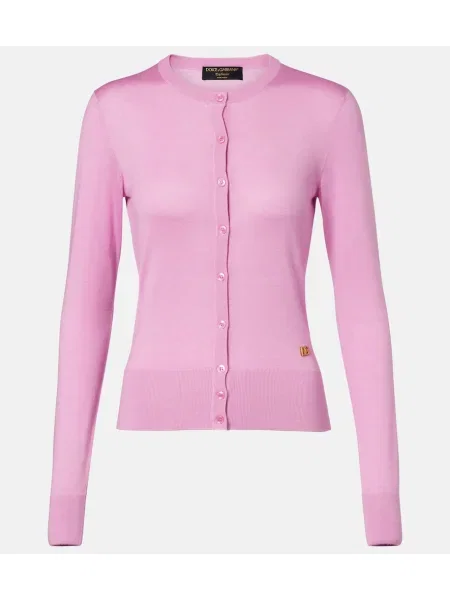 Cardigan Dolce&gabbana de mătase roz