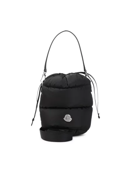 Koszulka Moncler skórzana czarna