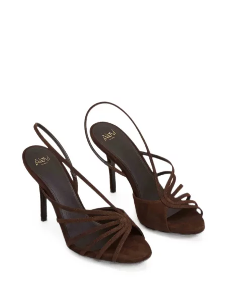 Pantofi cu toc Alevì slingback cu bretele maro