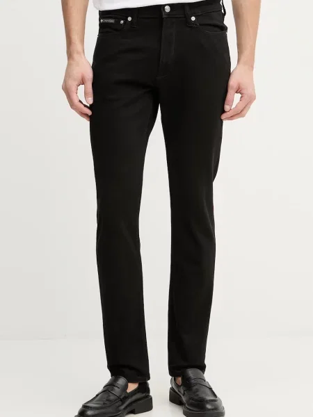 Calvin Klein Jeans blugi slim fit pentru bărbați negru