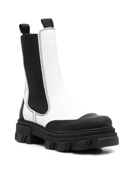 Chunky chelsea boots Ganni bílé
