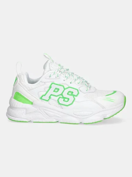 Sneakersy Plein Sport skórzane w tygrysie prążki zielone