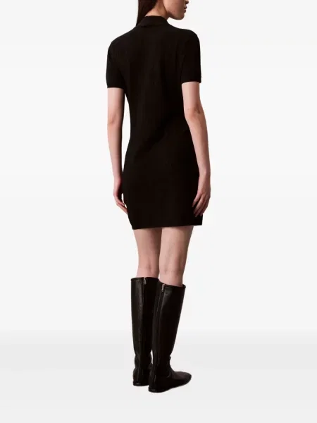 Rochie din denim Calvin Klein Jeans de costum negru