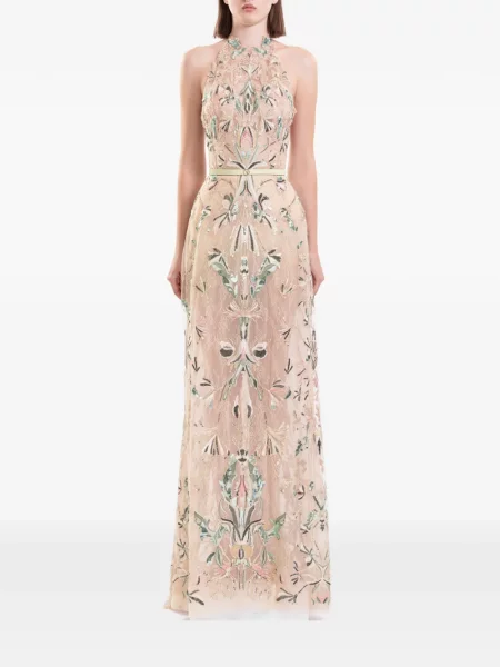 Rochie maxi Saiid Kobeisy din dantelă cu gât halter