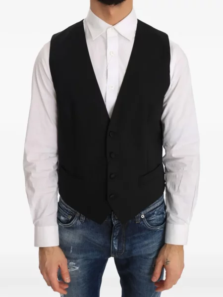 Vestă Dolce & Gabbana cu decolteu în V negru