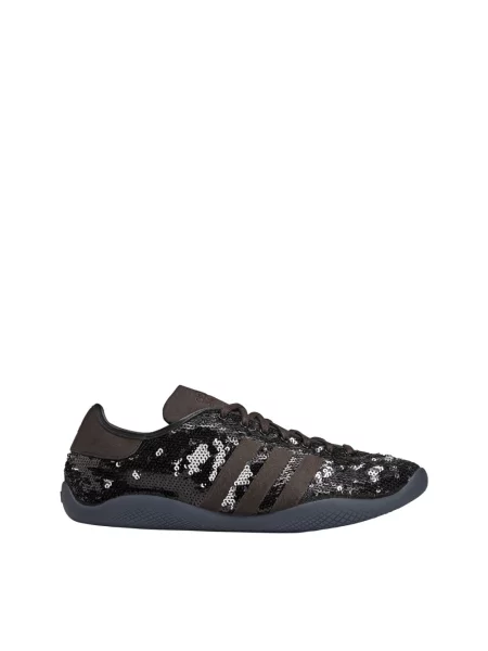 Satynowe sneakersy Adidas z cekinami brązowe