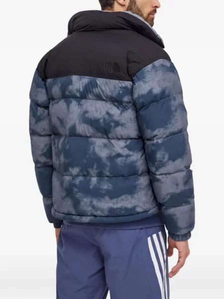 Geacă The North Face cu imagine albastru