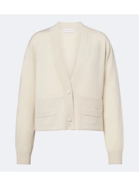 Cardigan Dries Van Noten de lână alb