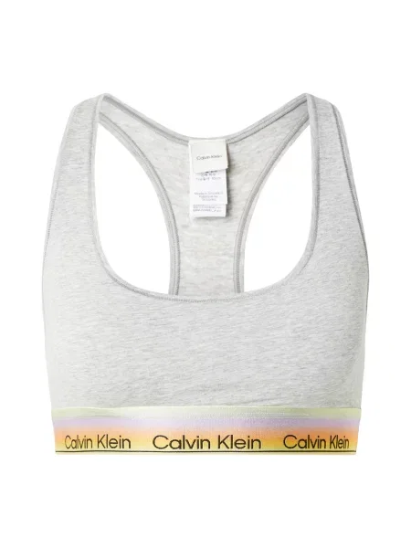 Calvin Klein Underwear Nedrček svetlo siva / svetlo zelena / oranžna črna