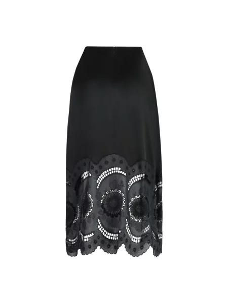 Satynowa spódnica midi Stella Mccartney czarna