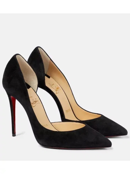 Semišové lodičky Christian Louboutin černé