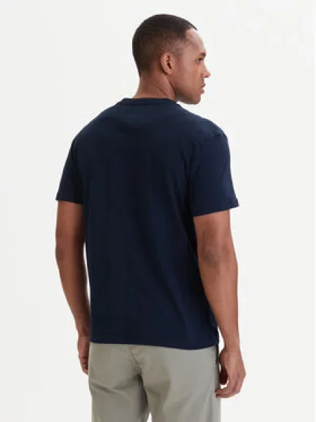 Tommy Jeans Majica Linear Logo Mornarsko modra