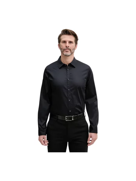 Koszula Armani Exchange z długim rękawem niebieska