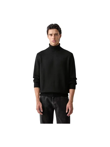 Sweter z golfem Armani Exchange czarny