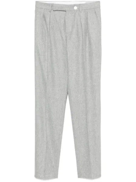 Vlněné kalhoty Brunello Cucinelli šedé