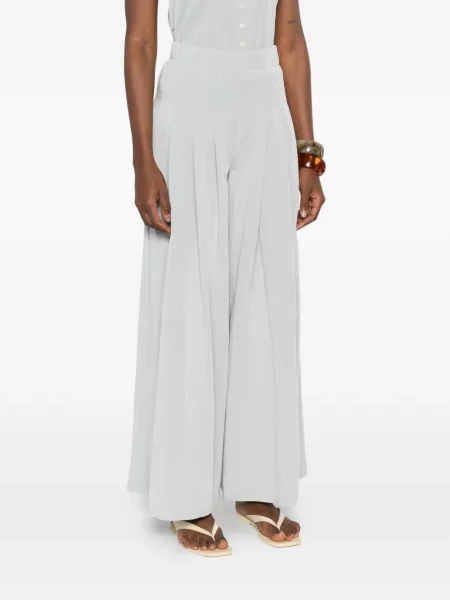 Pantaloni palazzo Eleh plisat albastru